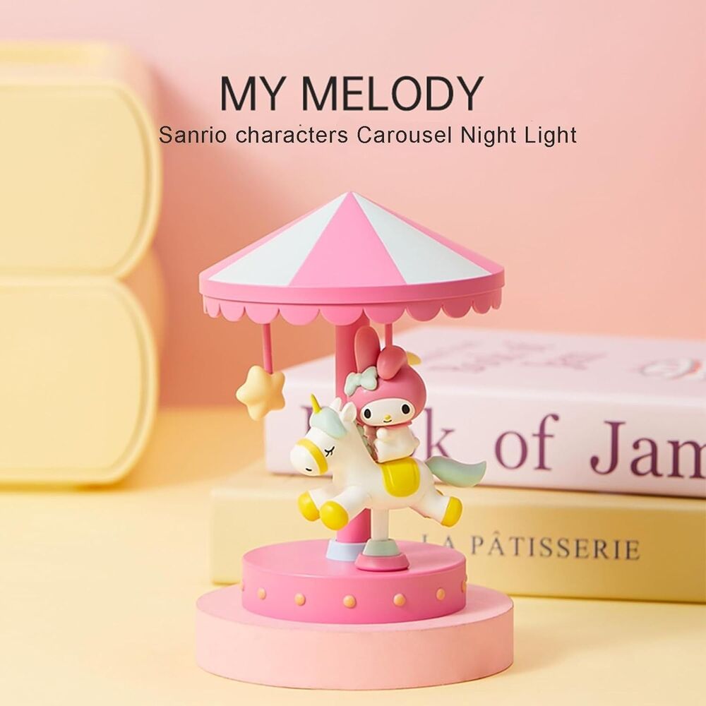 MINISO My Melody Carousel Model Figure Toy LED Night Light Gift